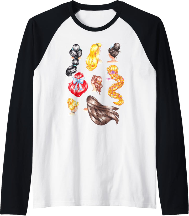 Disney Group Shot Princess Back Of Hair Raglan