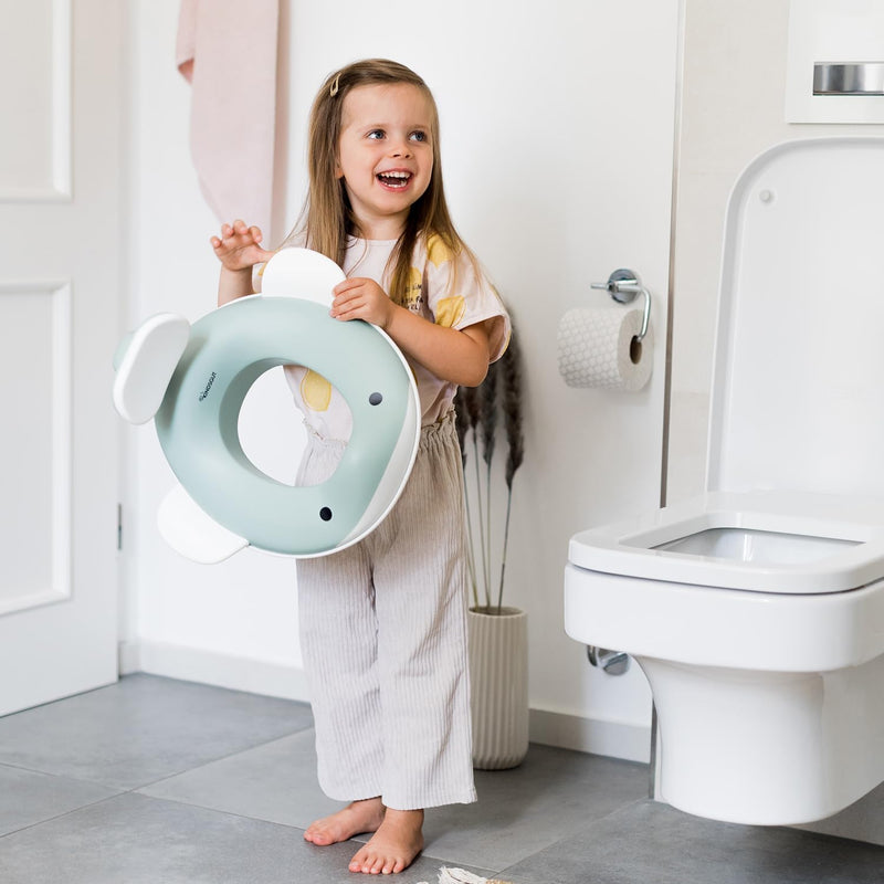 Kindsgut Toilettenaufsatz Wal für Kinder, kinderfreundliches Waldesign, in dezenten und modernen Far