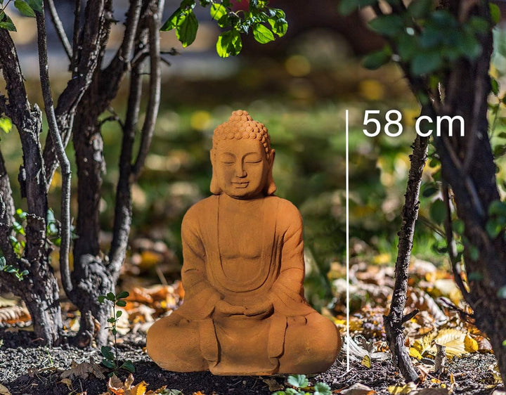 Lüllmann XL Buddha Figur 58cm Skulptur Steinoptik Indoor-Outdoor Buddha 406178