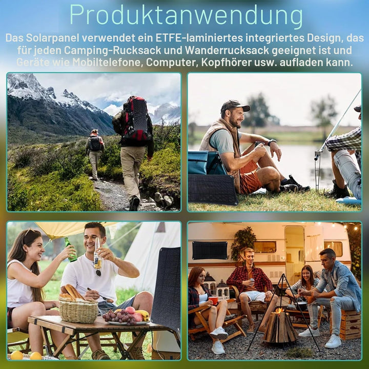 10W 5V Solarpanel, Ausgang Dual-USB-Port 2A, bequemes Solarpanel-Ladegerät, Ladegerät für Rucksack,