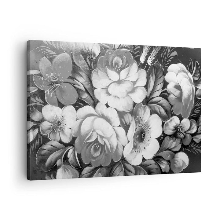 Bilder auf Leinwand Blume Blumenstrauss Blatt Leinwandbild 70x50cm Wandbilder Dekoration Wohnzimmer