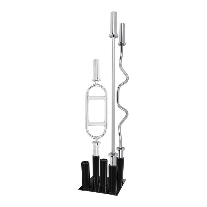 Vertikaler Langhantelständer mit 5 Aufnahmen, Ø 2 Zoll, Stahl | Home Gym Bar Holder Stand, Hantelabl