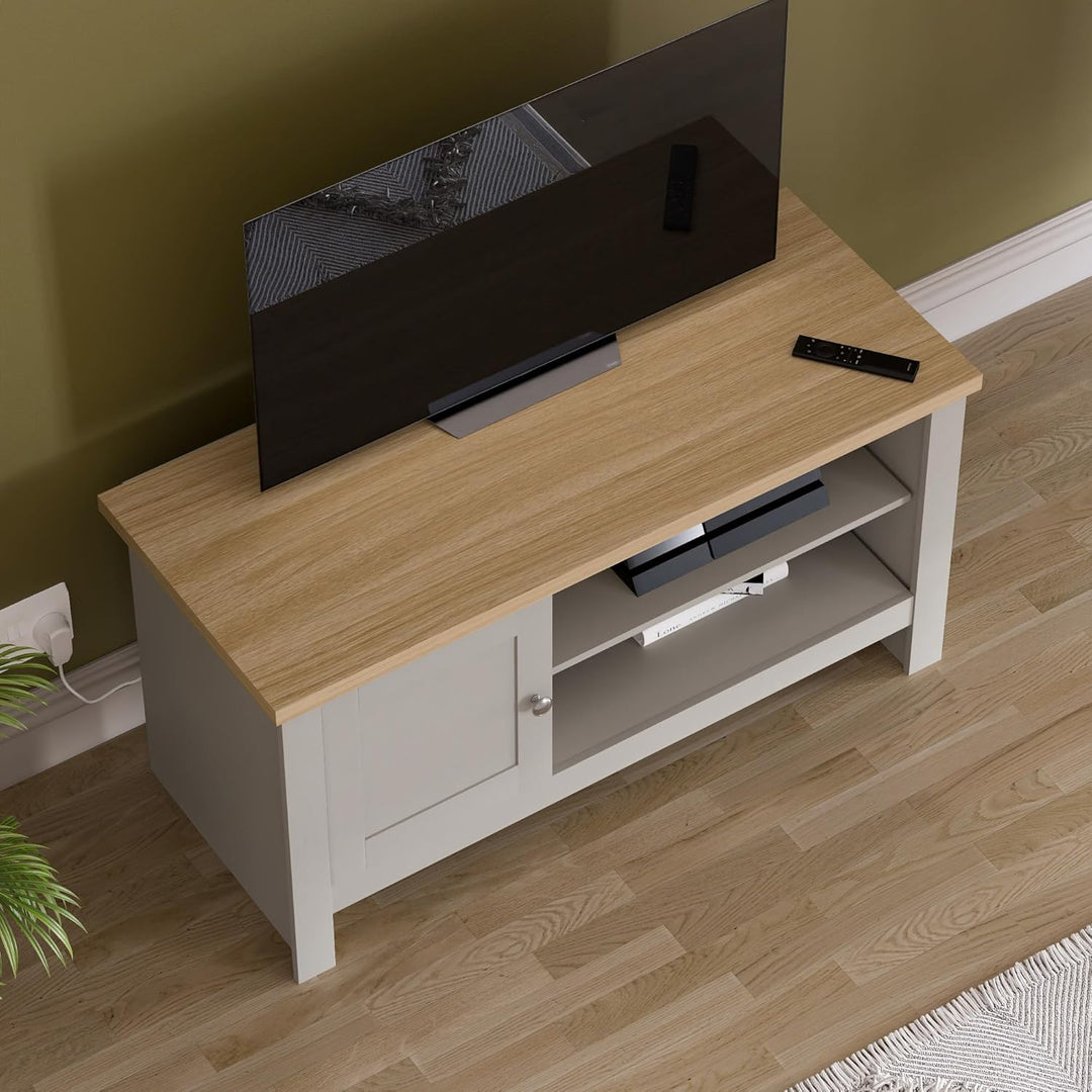 Movian TV-Bänke & Lowboards, MDF, Spanplatte und Melaminfurnier, Grau, Standard