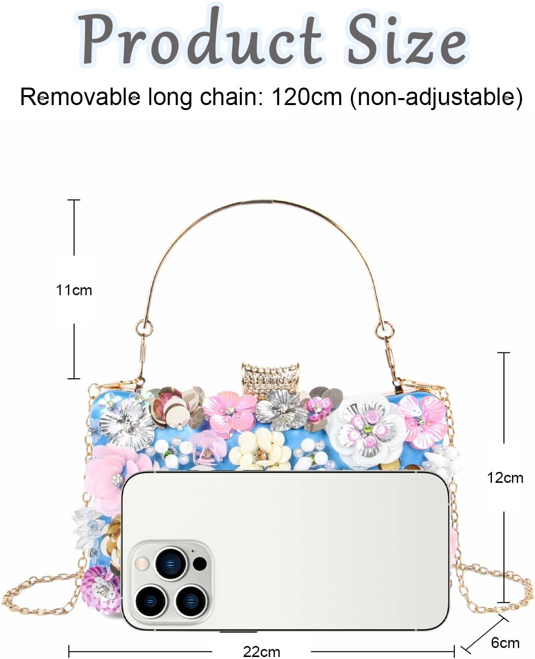 LHHMZ Damen Eleganz Blumen Abend Clutch Taschen Blumen Korn Hochzeits Einkaufstaschen Braut Schulter