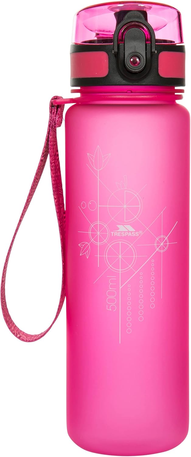 Trespass Steinschloss Sportflasche 500 ml Rose, 500 ml Rose
