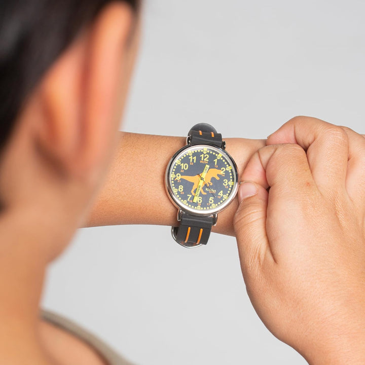 Kiddus Lern Armbanduhr für Kinder, Jungen und Mädchen. Analoge Armbanduhr mit Zeitlernübungen, japan