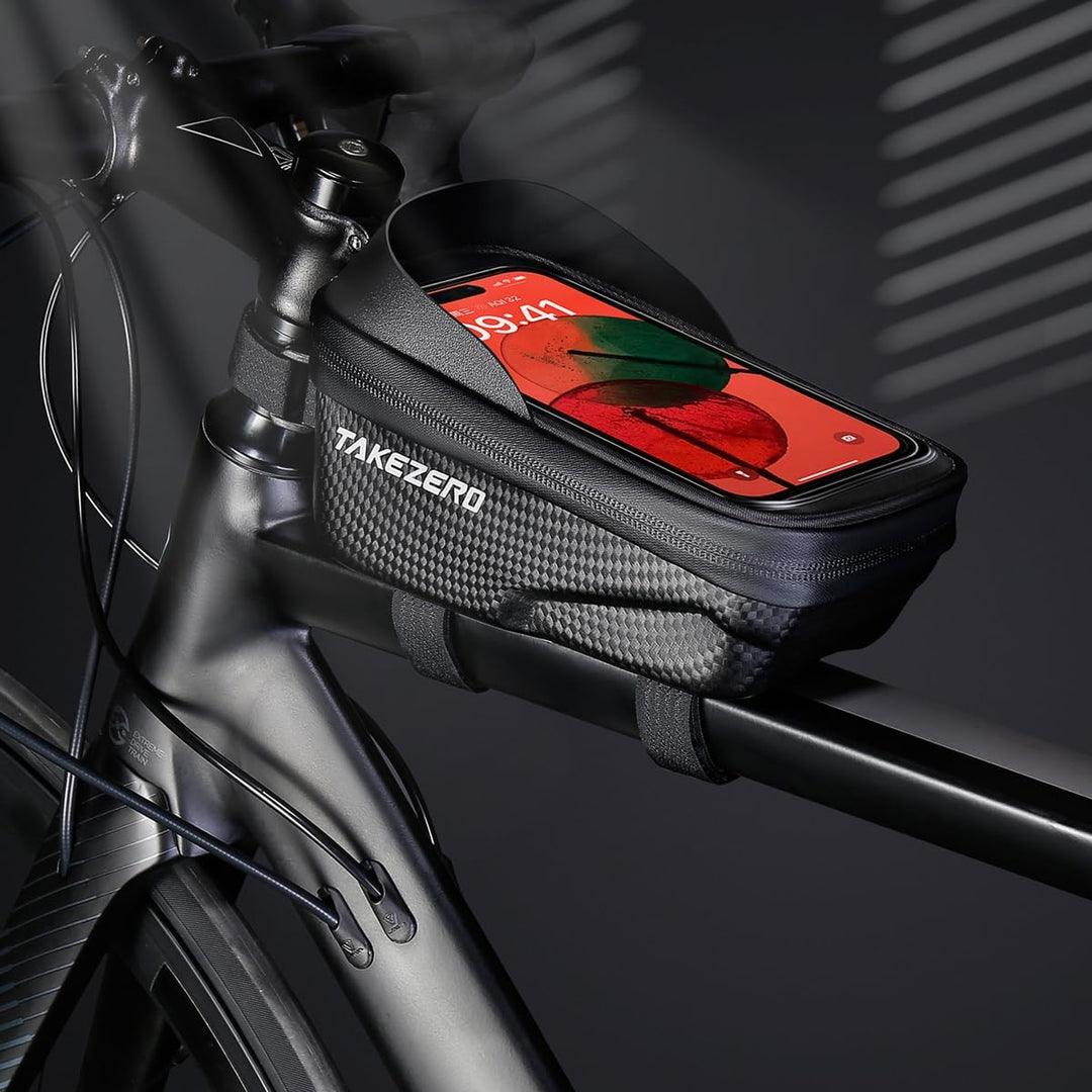 Fahrrad Rahmentasche Wasserdicht Oberrohrtasche, Handytasche Fahrrad mit Touchscreen, 3D Eva Hartsch