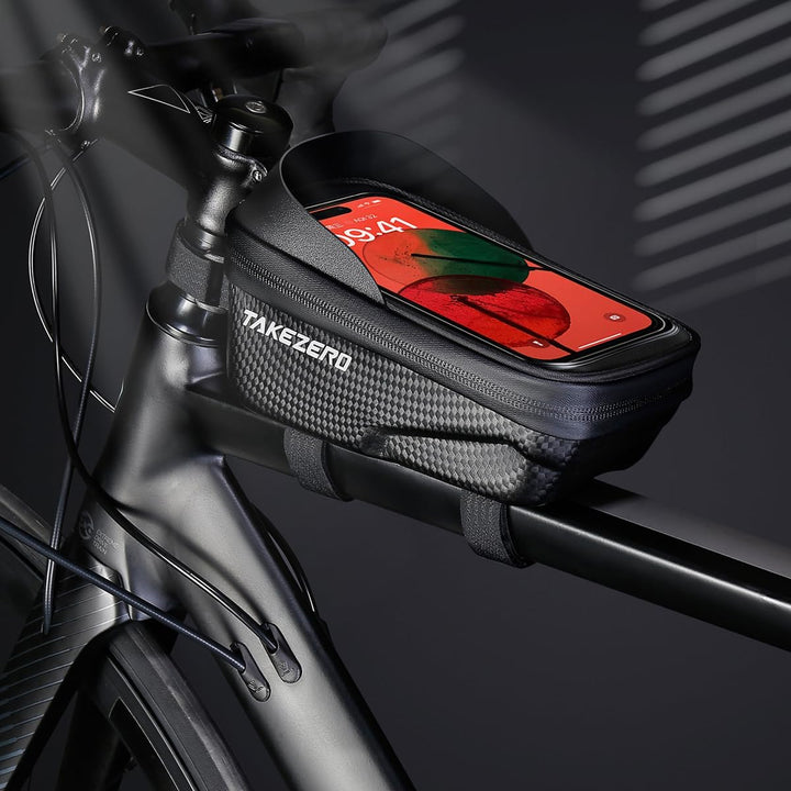 Fahrrad Rahmentasche Wasserdicht Oberrohrtasche, Handytasche Fahrrad mit Touchscreen, 3D Eva Hartsch