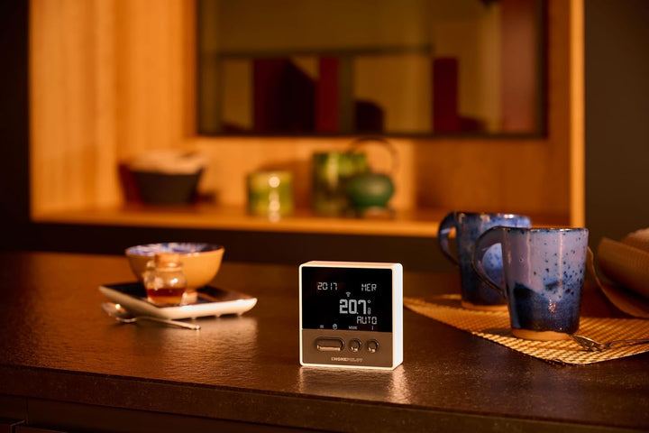 Home Pilot - Smart Thermostat Classic mit Receiver. Energie sparen | Sprachsteuerung | Programmierun