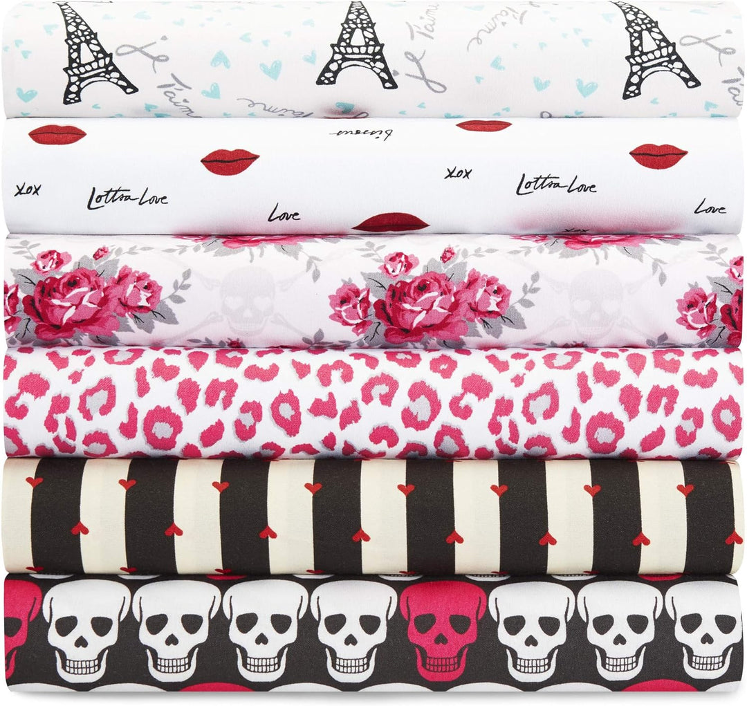 Betsey Johnson - Queen-Size-Bettlaken, seidige und leichte Bettwäsche, licht- und knitterarm (Je T&