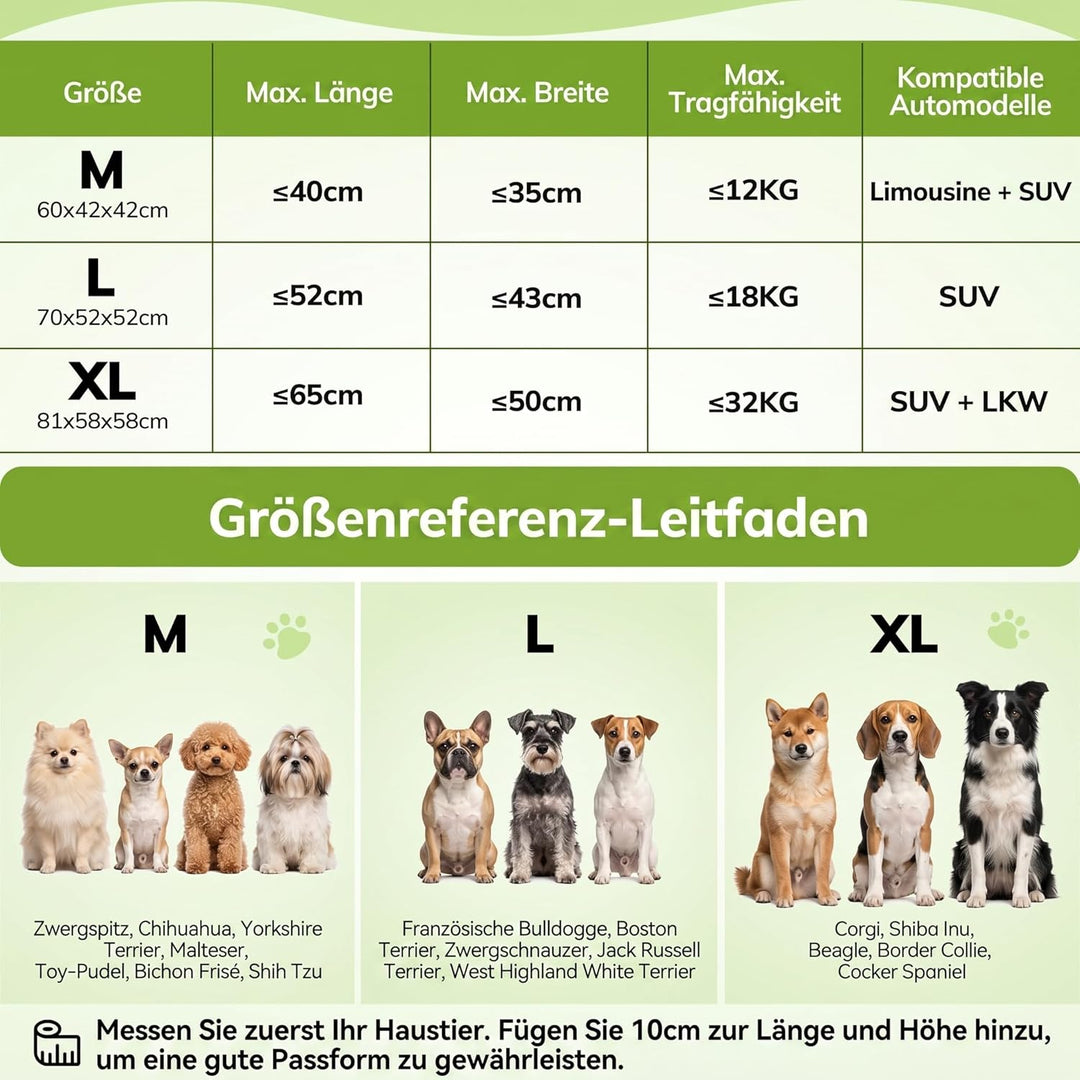 Morpilot Katzentransportbox für grosse Katzen und Welpen Katzenbox Hundetasche mit Sicherheit Reissv