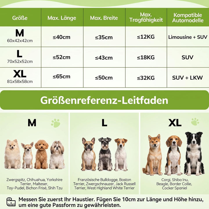 Morpilot Katzentransportbox für grosse Katzen und Welpen Katzenbox Hundetasche mit Sicherheit Reissv