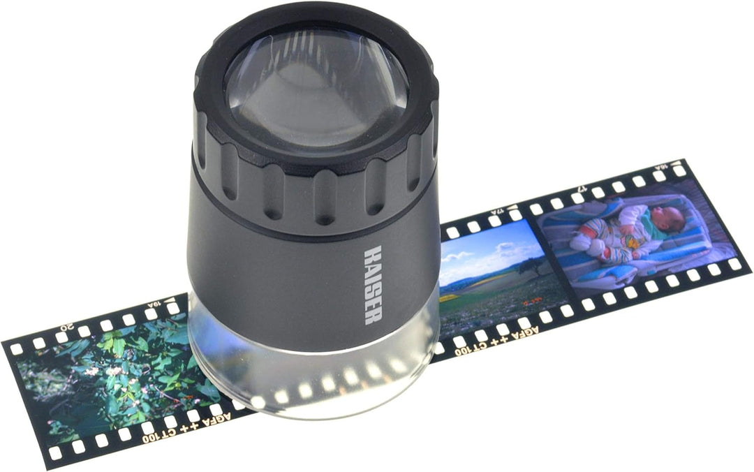 Kaiser Fototechnik 2351 4,5X Universal-Lupe mit 45 mm Betrachtungsfeld für Kleinbilddias,