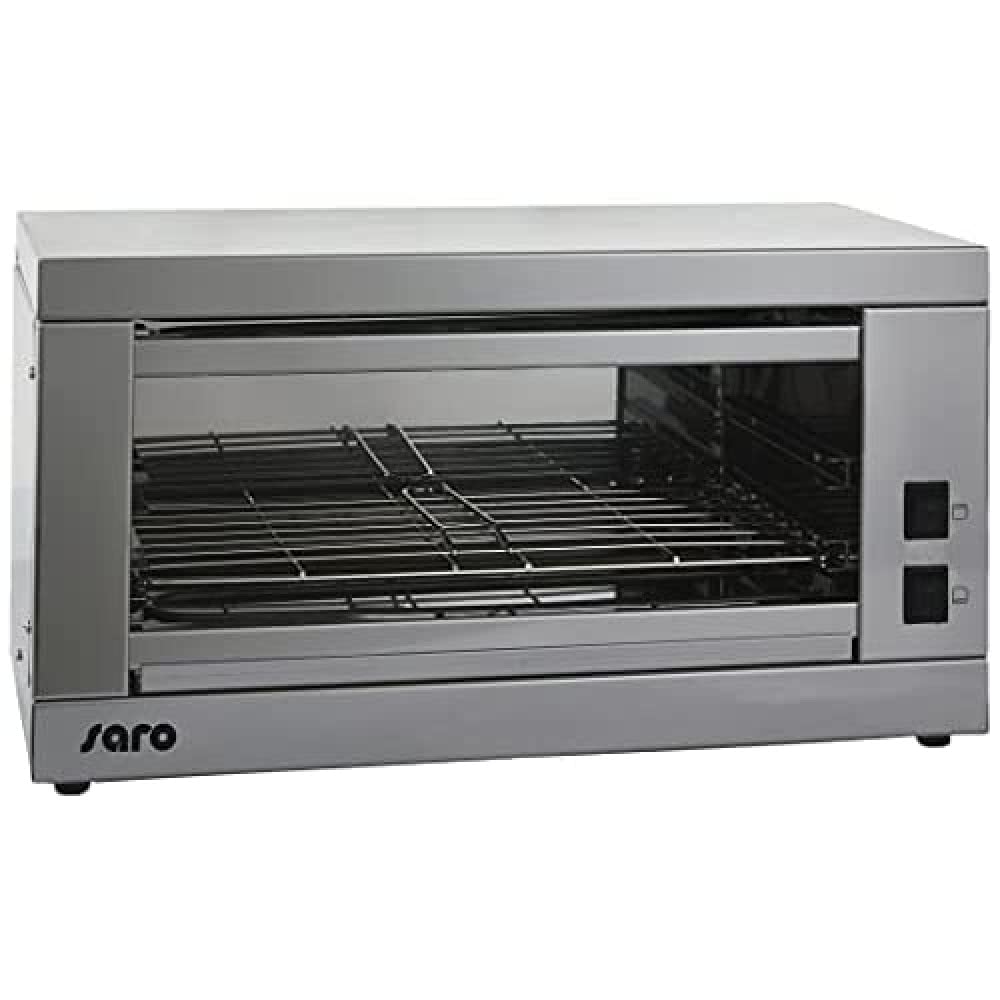 SARO Toaster für 6 Toasts – Edelstahl – Ober-/Unterhitze separat schaltbar – Krümellade – 2 Heizstuf