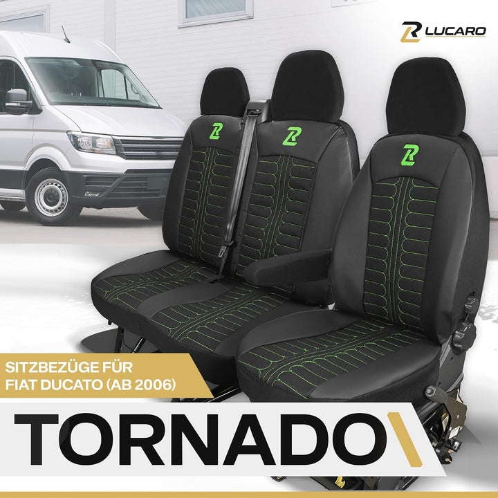 Sitzbezug für FIAT Ducato, Peugeot Boxer, Citroen Jumper, Opel Movano | LUCARO Vordersitzbezug Set 1