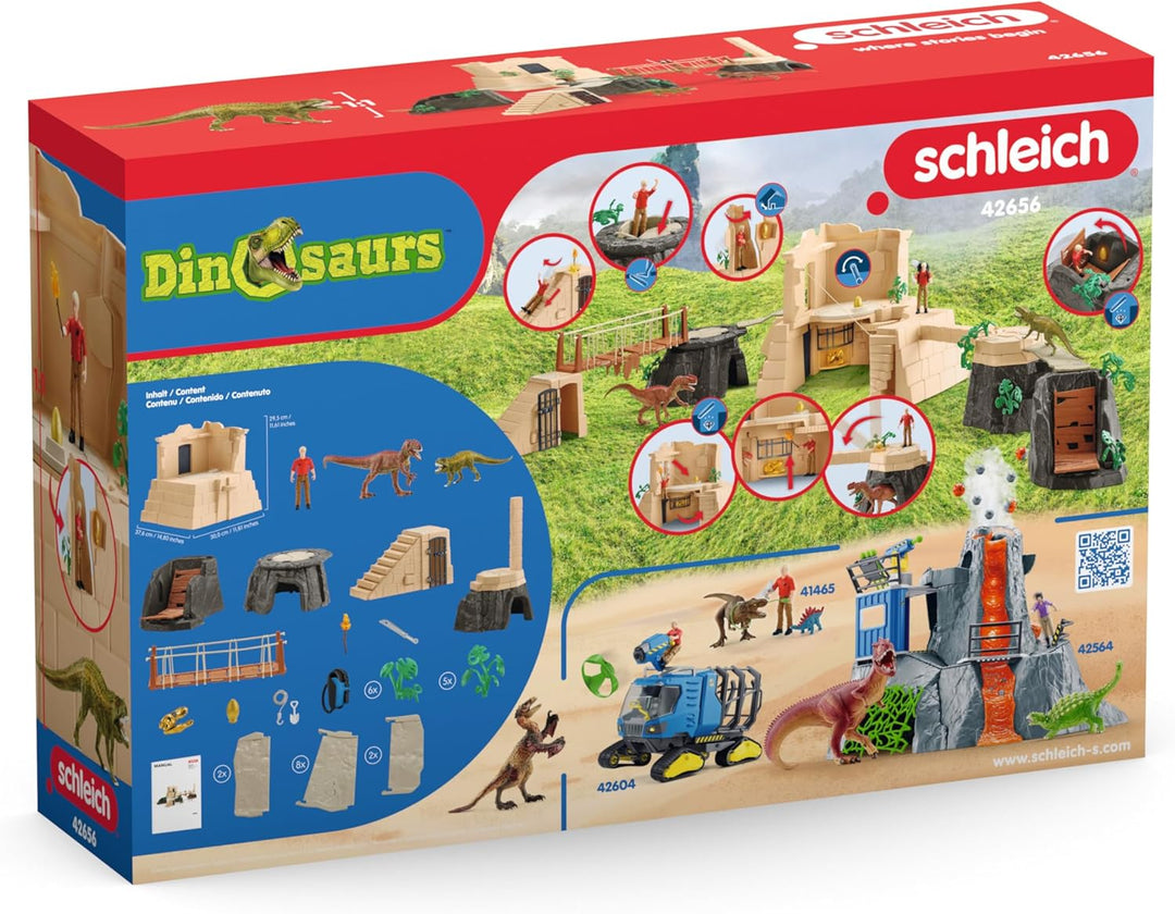 schleich 42656 Dino Tempel-Eroberung Mega-Set, ab 5 Jahren, DINOSAURS - Spielset, 169 Teile