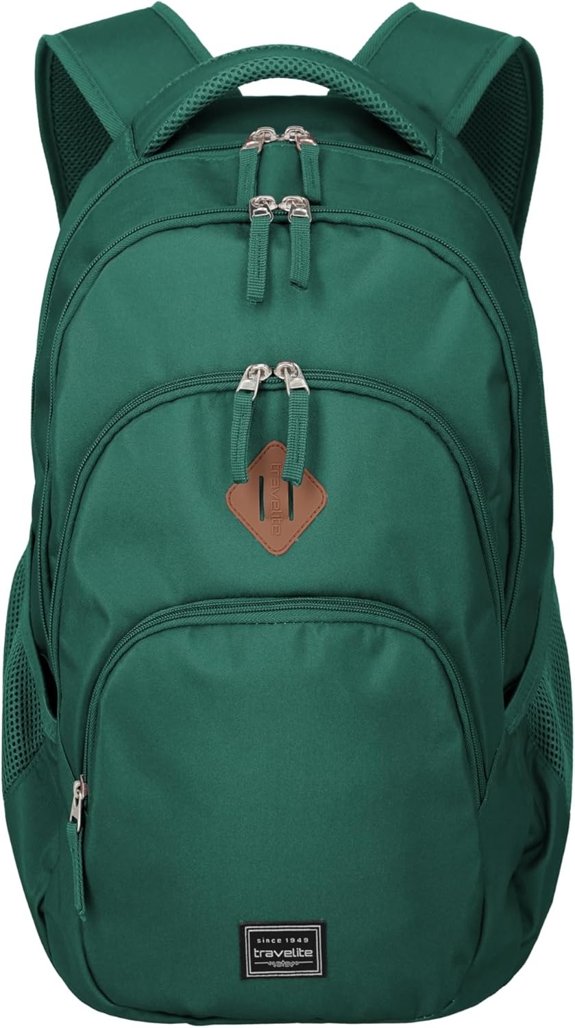 Travelite Handgepäck Rucksack, Laptop Rucksack 15,6 Zoll, BASICS, Daypack, Tagesrucksack mit vielen