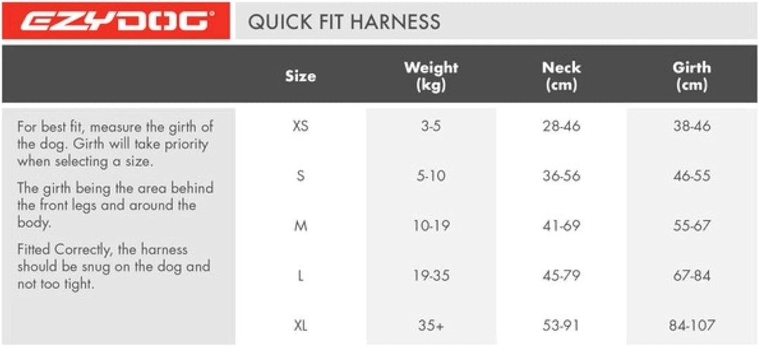 EzyDog 5708214206069 Quick Fit Geschirr Blaze, L, orange Orange L, Orange L