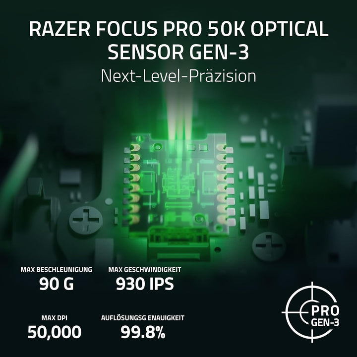 Razer Naga V3 Pro - Kabellose MMO-Gaming-Maus mit austauschbaren Seitenteilen (HyperScroll Tilt Whee