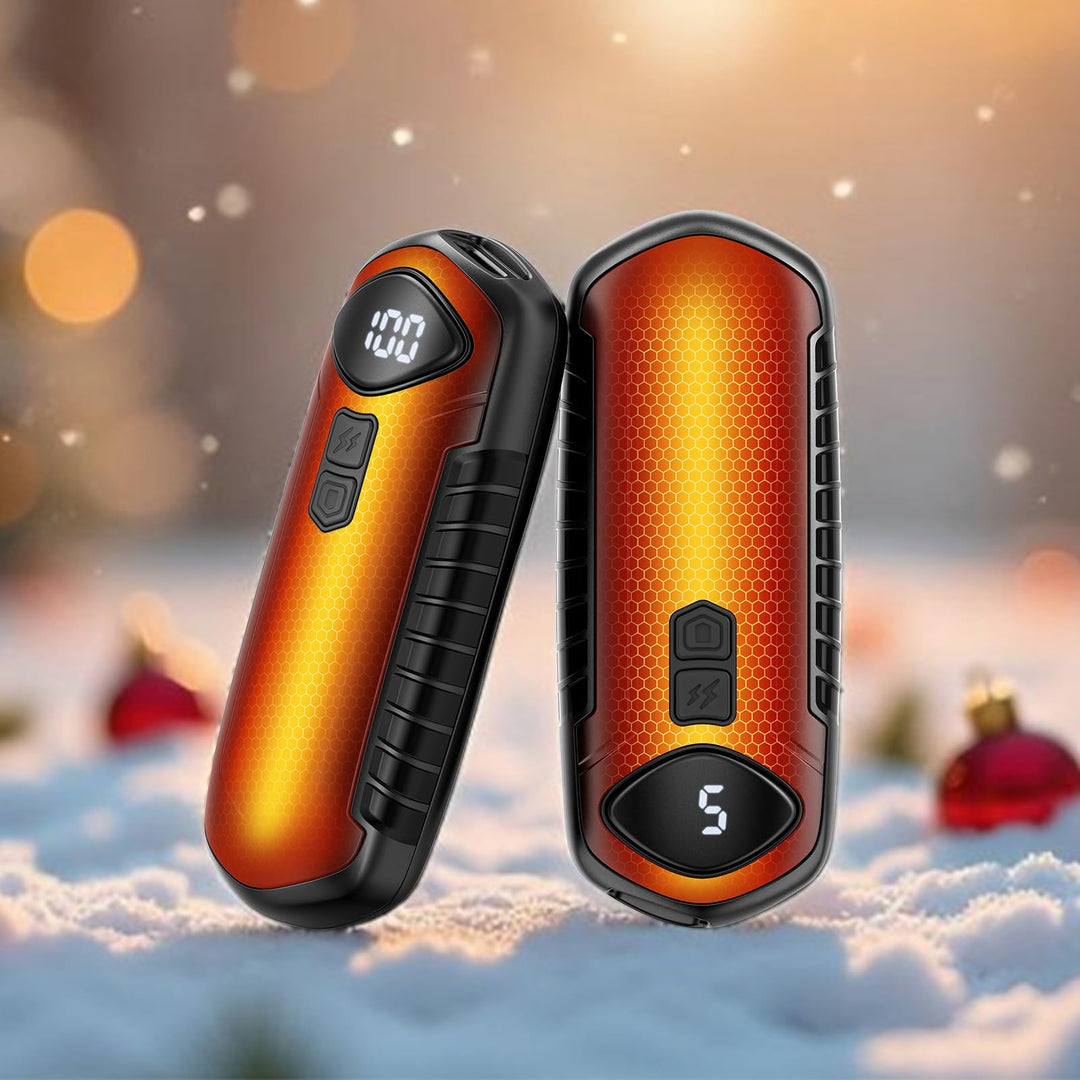 Handwärmer Wiederaufladbar 2 Pack, Elektrische Tragbare Heizung 6000mAh, Taschenformat, Ultra Leicht