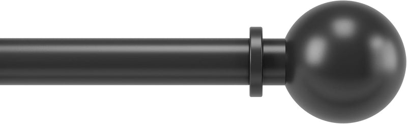 Umbra Bolas ausziehbare Teleskop Gardinenstange mit 2,5 cm Durchmesser, 92-184cm, Schwarz Matt 92-18