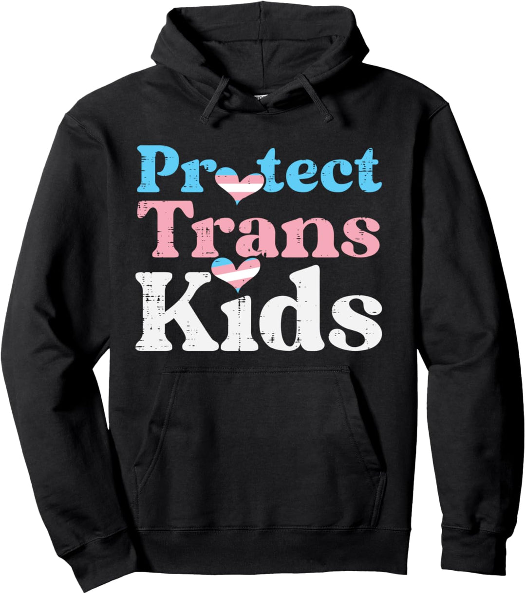 Protect Trans Kids Transgender Pride Flag LGBT Pullover Hoodie