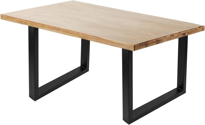 PrimeMatik - Tischbeine rechteckig aus Stahl 680 x 80 x 710 mm 2-Pack, Bass 680 x 80 mm