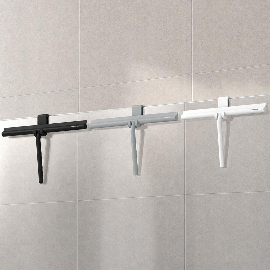 Minismus Silikon Duschabzieher für Glastüren und Fenster 33 cm – Fensterabzieher Badezimmer und Spie