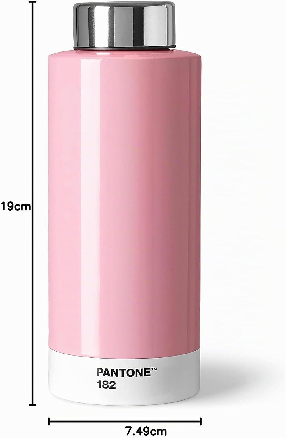 PANTONE Trinkflasche, doppelwandiger rostfreier Edelstahl mit Thermo-Funktion, auslaufsicher, 500 ml