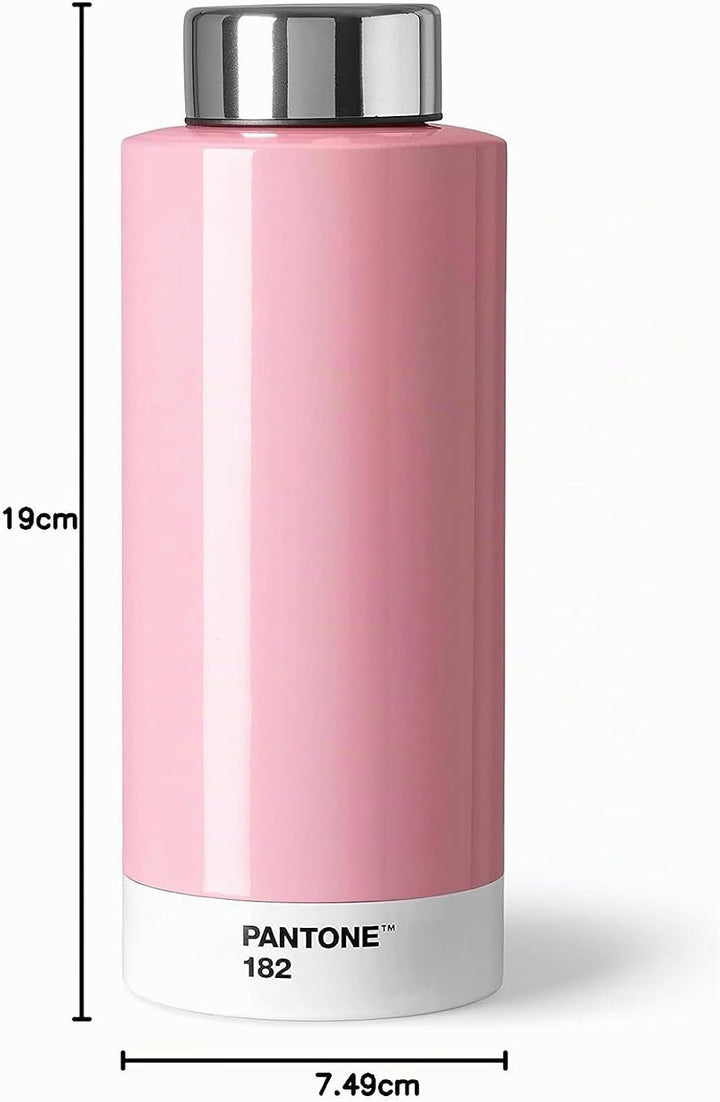 PANTONE Trinkflasche, doppelwandiger rostfreier Edelstahl mit Thermo-Funktion, auslaufsicher, 500 ml