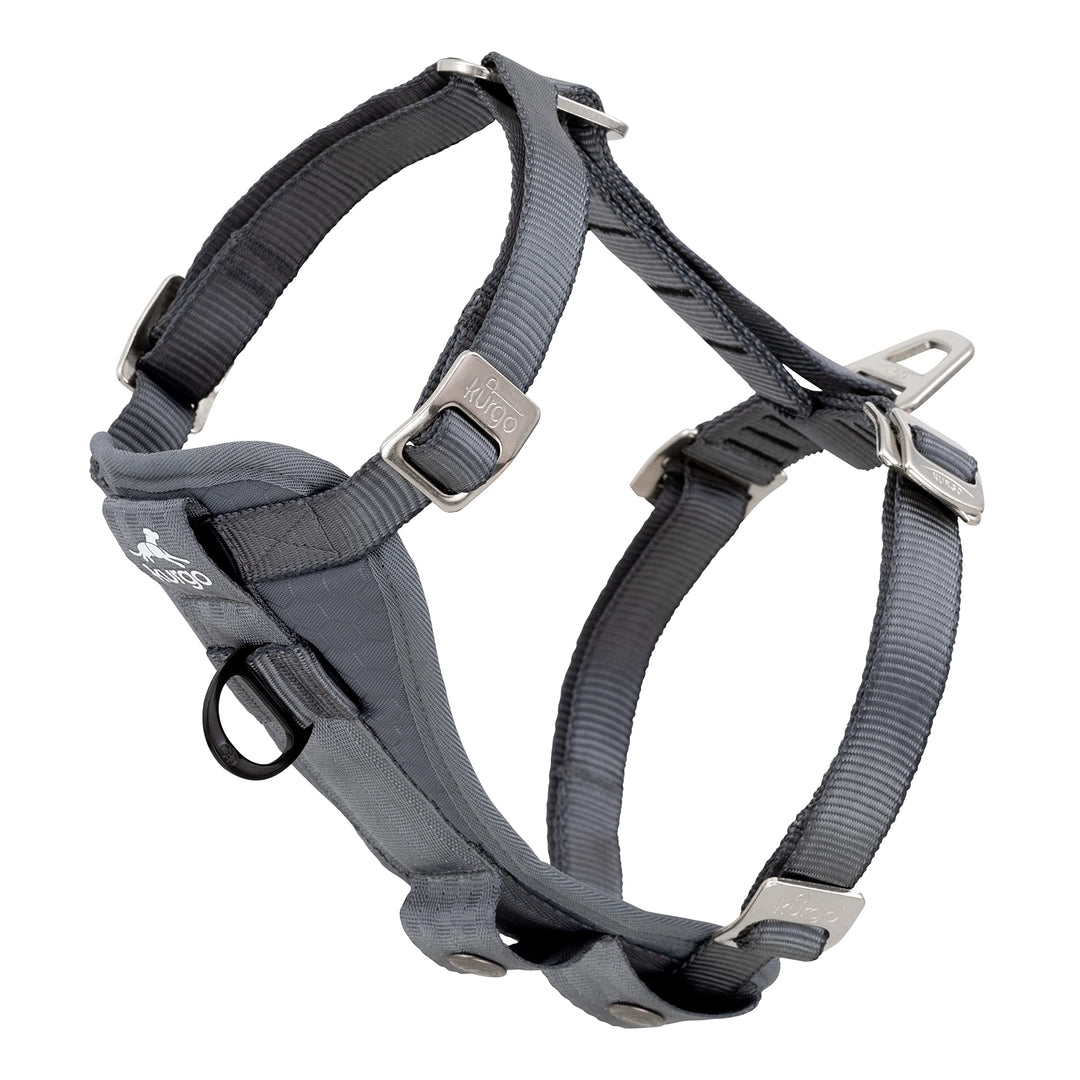 Kurgo Tru-Fit Autosicherheitsgeschirr für Hunde, Mit gepolstertem Brustteil und D-Ring, Mit Autogurt
