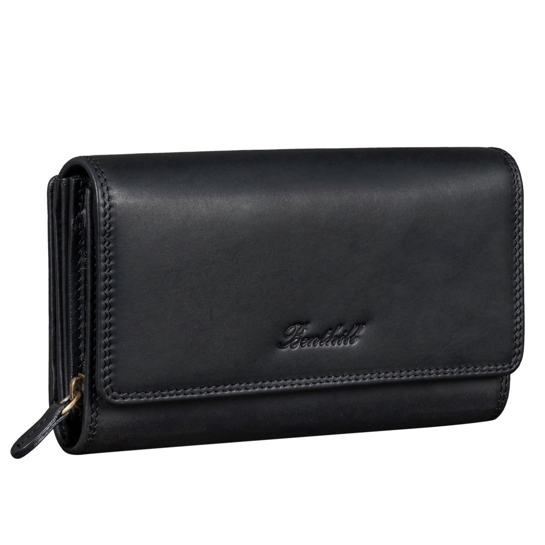 Benthill Damen Portemonnaie XXL mit RFID-Schutz | Echt-Leder Damen Geldbörse Gross | Grosse Vintage