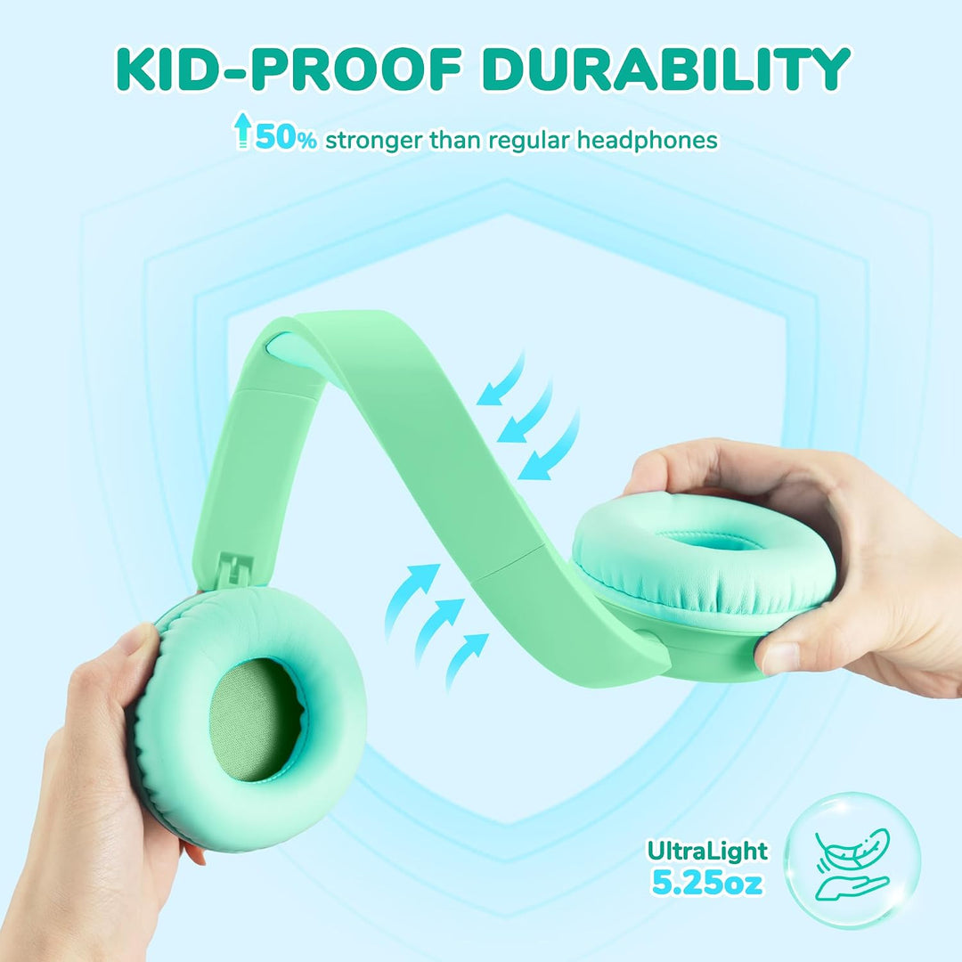 iClever BTH22 Bluetooth Kopfhörer Kinder 60H Spielzeit Reisen Tablet PC | SafeSound Tech3.0, Stereo