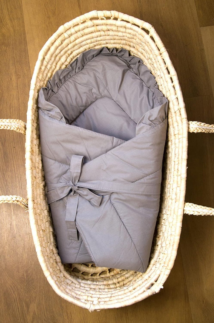 PIMKO Babyhörnchen mit rüschen Einschlagdecke Schlafsack Wickeltuch für Neugeborene und Kleinkinder
