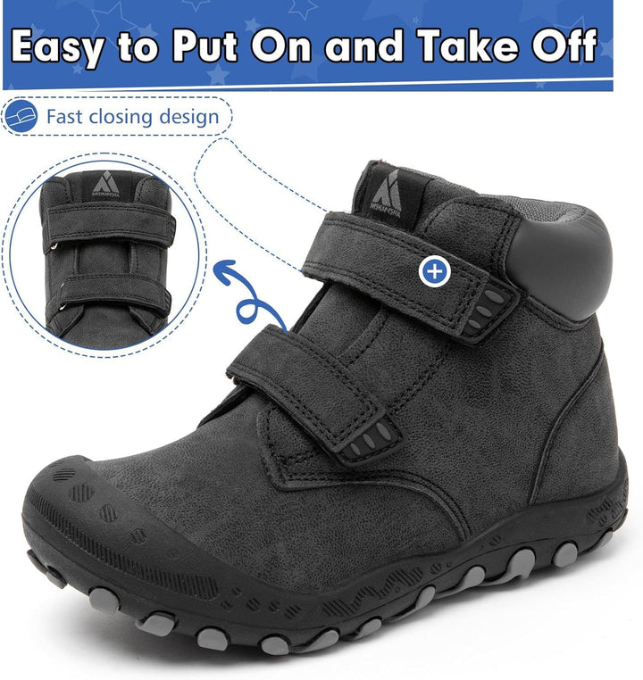 Mishansha Wanderschuhe Jungen Trekkingschuhe Mädchen rutschfest Outdoor Kinder Wanderstiefel 24-38 2
