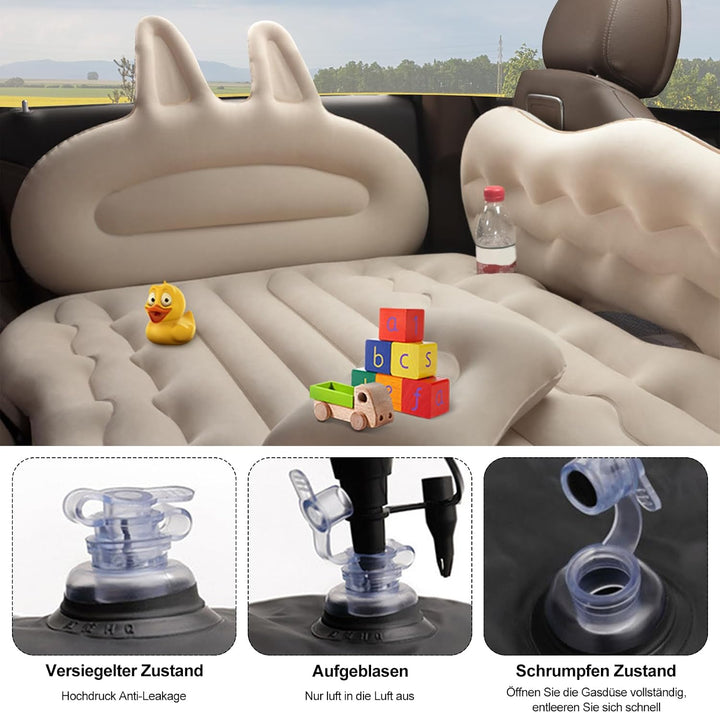 Ergocar Auto Luftmatratze Camping Matratze Aufblasbar 2 Personen mit Kissen Luftmatratze SUV MPV Auf