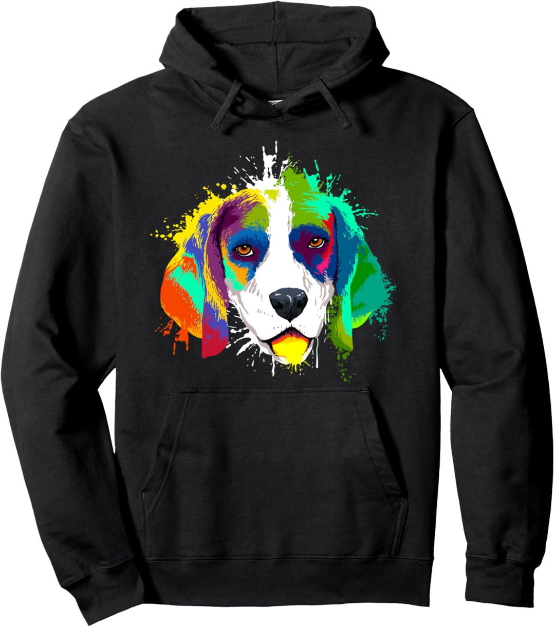 Splash Art Beagle Hundehalter Geschenkidee Hunde Pullover Hoodie
