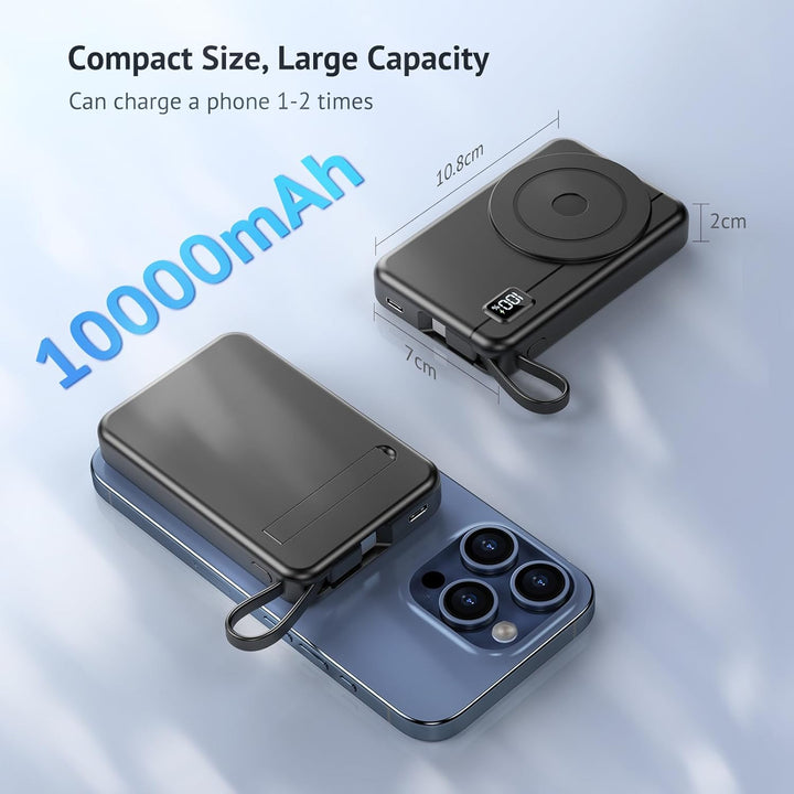 Powerbank für Magsafe10000mAh 22.5W Magnetische - Kabelloses Externe Handyakkus mit Typ-C-Eingang un