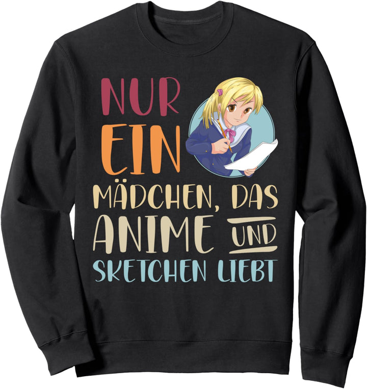 Japanischer Otaku Kawaii Manga Sketchen Anime Mädchen Sweatshirt