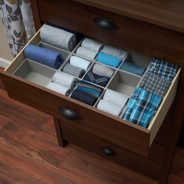 Household Essentials Deep 3 Section Drawer Organizer Box for Storage | 12 in x 6.13 in x 3.13 in | G
