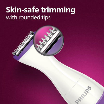 Philips BikiniGenie BRT383/15 Kabelloser und tragbarer Bikini-Trimmer für Trimmen, Rasieren und Styl