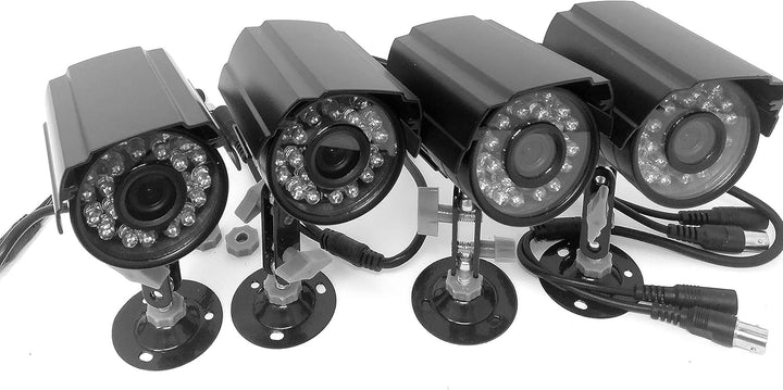 TEMPO DI SALDI Kit Videoüberwachung 4 Kanäle Infrarotkameras DVR Netzteil Verlängerungskabel