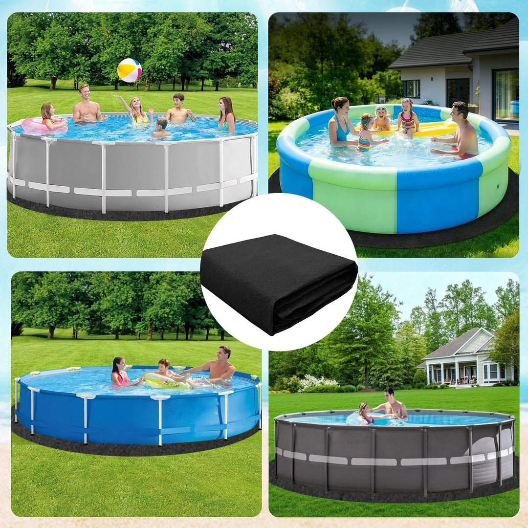 Bodenplane für Pools,Poolmatten Schutzboden, 4m Poolunterlage, Bodenschutzplane Swimmingpool,Verhind