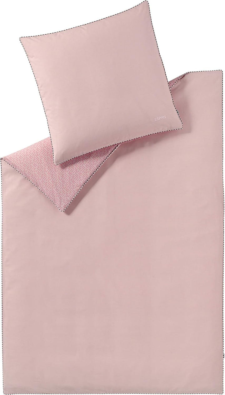 ESPRIT Bettwäsche 200x200 6teilig • Bettbezug rosa Scatter mit Kissenbezug 80x80 cm • 100% Baumwolle