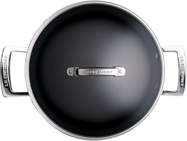 Le Creuset Aluminium-Antihaft Fleischtopf mit Glasdeckel, Ø 28 cm, Für alle Herdarten inkl. Induktio