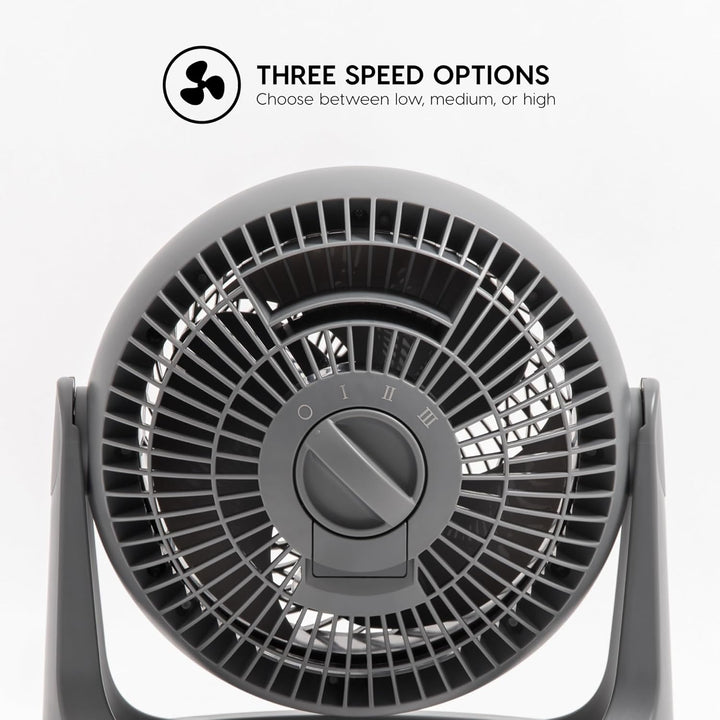 Iris Ohyama Woozoo, 23m², Ventilator, Grau, 3 Geschwindigkeiten, leise, Table Fan, Tischventilator,