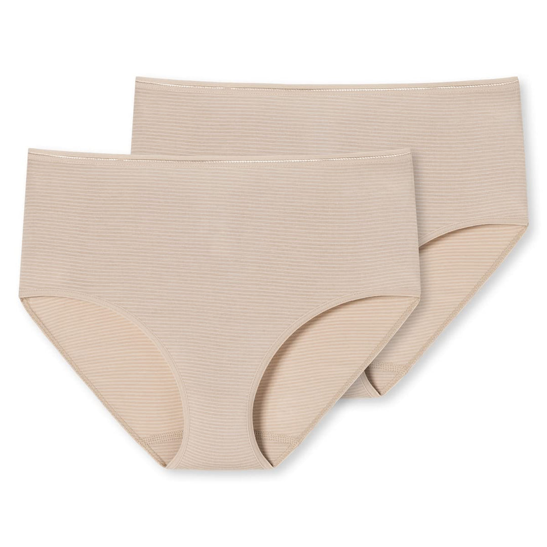 Schiesser Damen 2 PACK Midi Slip Unterwäsche - Modal Essentials 36 Sand_162893, 36 Sand_162893