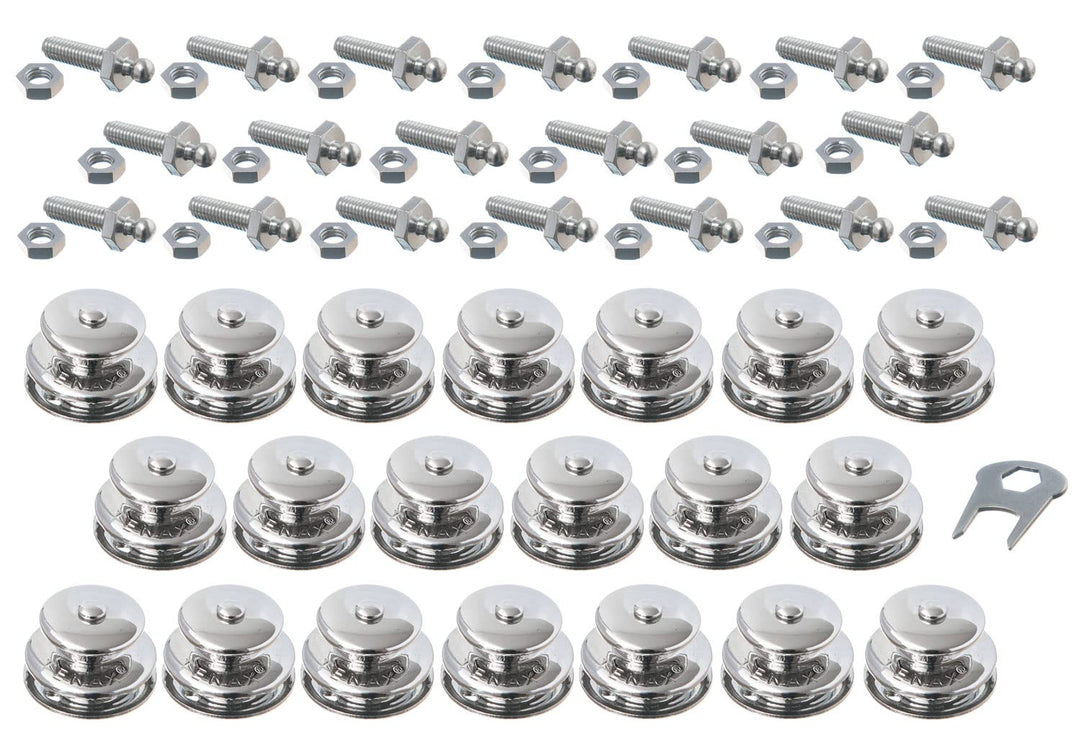 New Marine TENAX 20 Stück Oberteile. Gross + M5x16mm Gewindeschrauben + Schlüssel