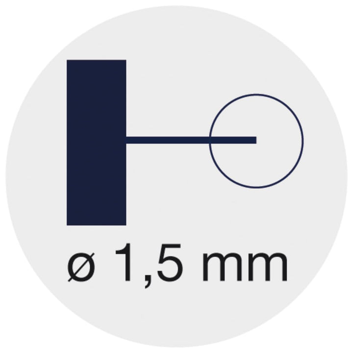 HELIOS-PREISSER Preisser Digitaler Taschenmessschieber rundes Tiefenmass 150 mm, 1320416, Blau