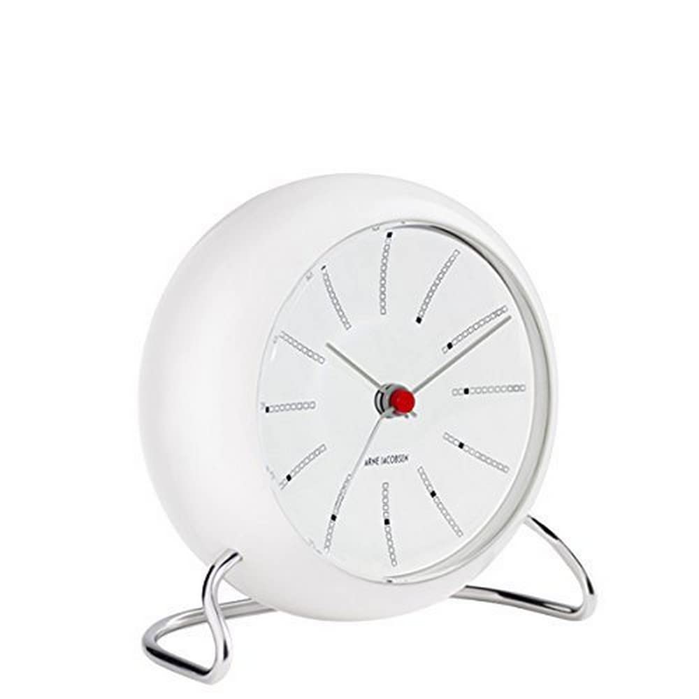 Arne Jacobsen Tischuhr Ø11 cm Bankers Originaldesign Kreative Details, weiss